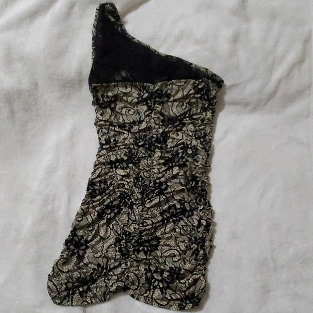 Mini silk / lace dress